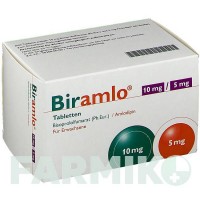 БІРАМЛО (BIRAMLO) 10 мг/5 мг таблетки 60 шт - Бісопролол, Амлодипін APONTIS PHARMA