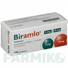 БІРАМЛО (BIRAMLO) 5 мг/10 мг таблетки 100 шт - Бісопролол, Амлодипін APONTIS PHARMA