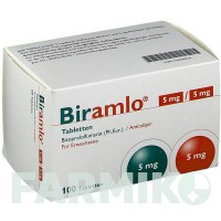БІРАМЛО (BIRAMLO) 5 мг/5 мг таблетки 100 шт - Бісопролол, Амлодипін APONTIS PHARMA