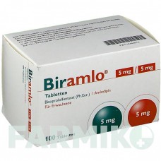 БІРАМЛО (BIRAMLO) 5 мг/5 мг таблетки 100 шт - Бісопролол, Амлодипін APONTIS PHARMA