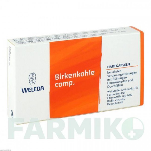 БИРКЕНКОЛЬ (BIRKENKOHLE) капсулы 20 шт - Активные вещества WELEDA