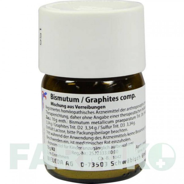 БИСМУТУМ ГРАФИТЕС (BISMUTUM GRAPHITES) тритурация 50 г - Гомеопатия WELEDA