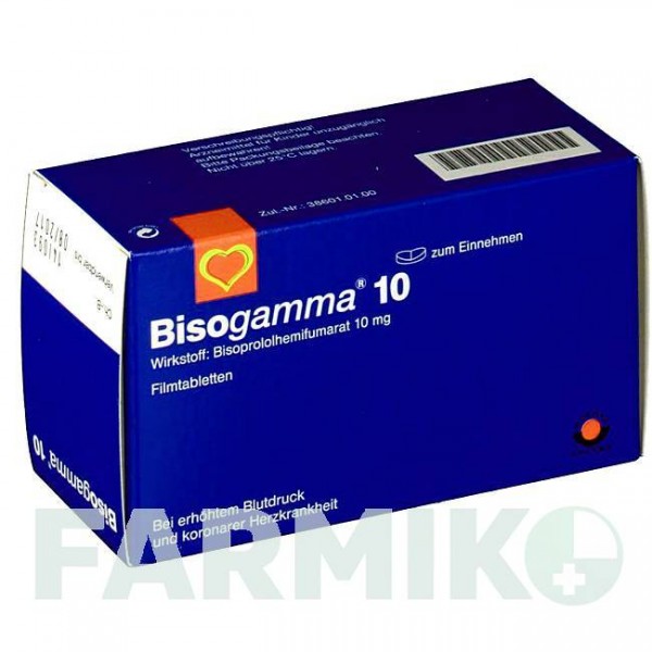 БИСОГАММА (BISOGAMMA) 10 таблетки 50 шт - Бисопролол AAA - PHARMA
