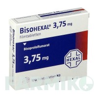 БІСОГЕКСАЛ (BISOHEXAL) 3,75 мг таблетки 100 шт - Бісопролол HEXAL