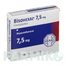 БИСОГЕКСАЛ (BISOHEXAL) 7,5 мг таблетки 100 шт - Бисопролол HEXAL