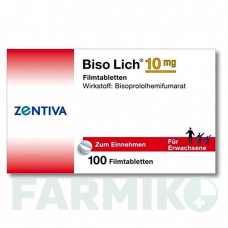 БІСОЛІК (BISOLICH) 10 мг таблетки 100 шт - Бісопролол ZENTIVA