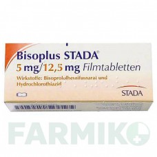 БІСОПЛЮС (BISOPLUS) 5 мг/12,5 мг таблетки 30 шт - Бісопролол, Гідрохлоротіазид STADAPHARM