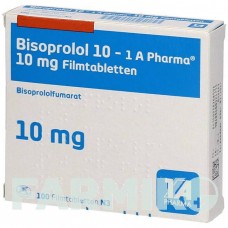 БИСОПРОЛОЛ (BISOPROLOL) 10 таблетки 100 шт - Бисопролол, Гидрохлоротиазид 1 A PHARMA
