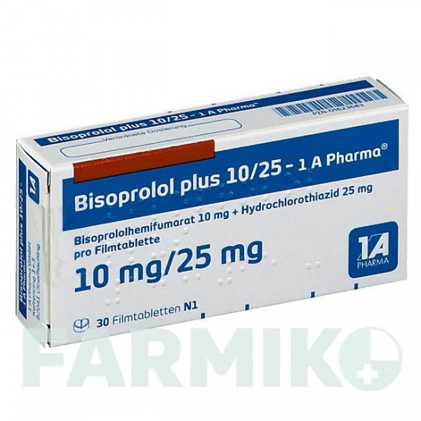 БИСОПРОЛОЛ (BISOPROLOL) 45931 таблетки 30 шт - Бисопролол, Гидрохлоротиазид 1 A PHARMA