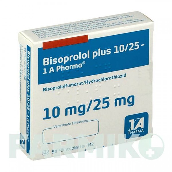 БІСОПРОЛОЛ (BISOPROLOL) 45931 таблетки 50 шт - Бісопролол, Гідрохлоротіазид 1 A PHARMA