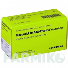 БІСОПРОЛОЛ (BISOPROLOL) 10 мг таблетки 100 шт - Бісопролол AAA - PHARMA