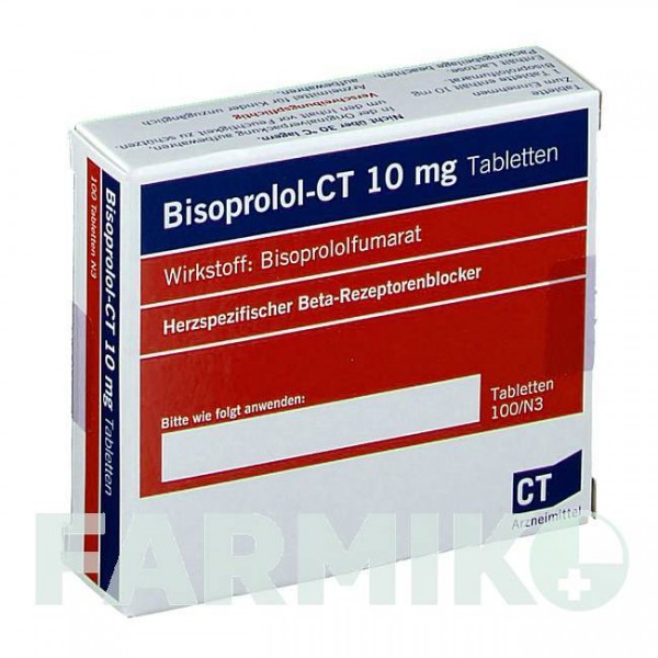 БИСОПРОЛОЛ (BISOPROLOL) 10 мг таблетки 100 шт - Бисопролол ABZ PHARMA