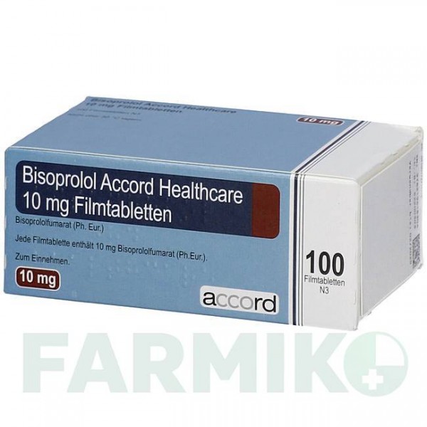 БІСОПРОЛОЛ (BISOPROLOL) 10 мг таблетки 100 шт - Бісопролол ACCORD HEALTHCARE