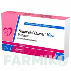БИСОПРОЛОЛ (BISOPROLOL) 10 мг таблетки 50 шт - Бисопролол DEXCEL PHARMA