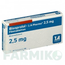 БИСОПРОЛОЛ (BISOPROLOL) 2,5 мг таблетки 30 шт - Бисопролол 1 A PHARMA