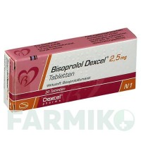 БІСОПРОЛОЛ (BISOPROLOL) 2,5 мг таблетки 30 шт - Бісопролол DEXCEL PHARMA