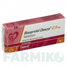 БИСОПРОЛОЛ (BISOPROLOL) 2,5 мг таблетки 30 шт - Бисопролол DEXCEL PHARMA