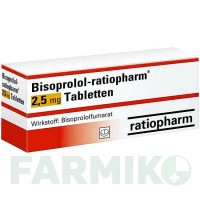 БІСОПРОЛОЛ (BISOPROLOL) 2,5 мг таблетки 100 шт - Бісопролол RATIOPHARM