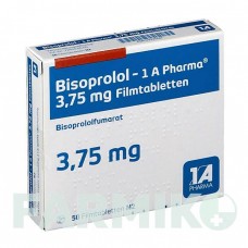 БИСОПРОЛОЛ (BISOPROLOL) 3,75 мг таблетки 50 шт - Бисопролол 1 A PHARMA