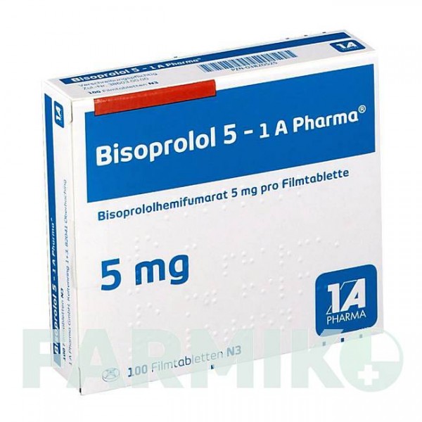 БИСОПРОЛОЛ (BISOPROLOL) 5 таблетки 100 шт - Бисопролол, Гидрохлоротиазид 1 A PHARMA