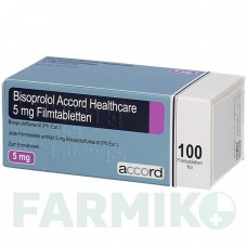БІСОПРОЛОЛ (BISOPROLOL) 5 мг таблетки 100 шт - Бісопролол ACCORD HEALTHCARE