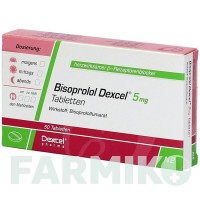 БІСОПРОЛОЛ (BISOPROLOL) 5 мг таблетки 50 шт - Бісопролол DEXCEL PHARMA