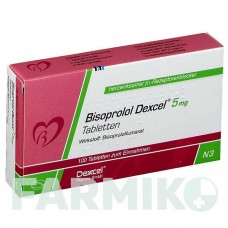 БИСОПРОЛОЛ (BISOPROLOL) 5 мг таблетки 100 шт - Бисопролол DEXCEL PHARMA