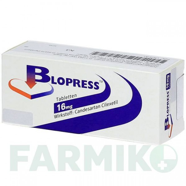 БЛОПРЕСС (BLOPRESS) 16 мг таблетки 98 шт - Кандесартан CC PHARMA