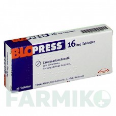 БЛОПРЕСС (BLOPRESS) 16 мг таблетки 28 шт - Кандесартан CHEPLAPHARM