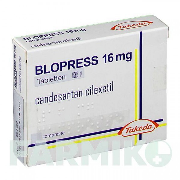 БЛОПРЕСС (BLOPRESS) 16 мг таблетки 28 шт - Кандесартан DOCPHARM