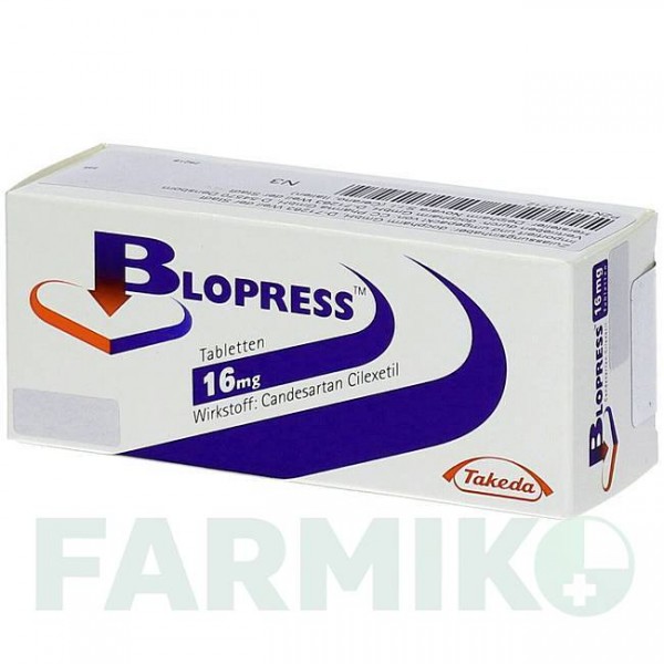 БЛОПРЕСС (BLOPRESS) 16 мг таблетки 98 шт - Кандесартан DOCPHARM