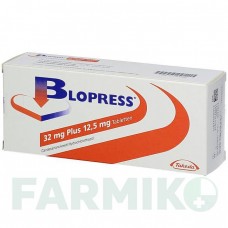 БЛОПРЕСС (BLOPRESS) 32 мг 12,5 мг таблетки 98 шт - Кандесартан, Гідрохлоротіазид KOHLPHARMA