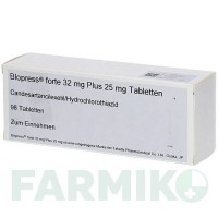 БЛОПРЕСС (BLOPRESS) 32 мг 25 мг таблетки 98 шт - Кандесартан, Гидрохлоротиазид DOCPHARM