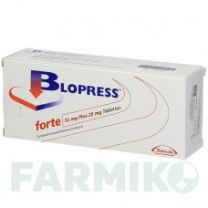 БЛОПРЕСС (BLOPRESS) 32 мг 25 мг таблетки 98 шт - Кандесартан, Гідрохлоротіазид KOHLPHARMA