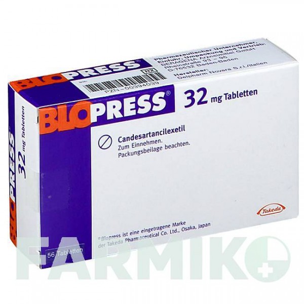 БЛОПРЕСС (BLOPRESS) 32 мг таблетки 56 шт - Кандесартан DOCPHARM