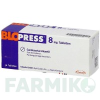 БЛОПРЕСС (BLOPRESS) 8 мг таблетки 56 шт - Кандесартан CHEPLAPHARM