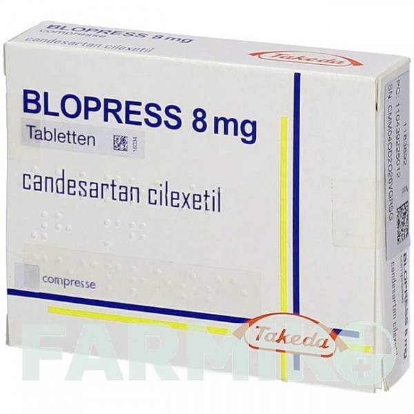 БЛОПРЕСС (BLOPRESS) 8 мг таблетки 56 шт - Кандесартан DOCPHARM