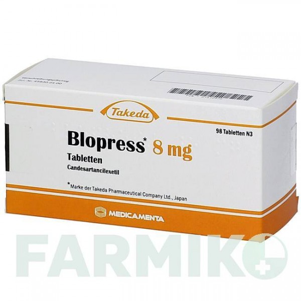 БЛОПРЕСС (BLOPRESS) 8 мг таблетки 98 шт - Кандесартан EMRA-MED