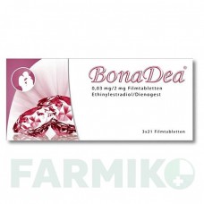 БОНАДЕ (BONADEA) 0,03 мг/2 мг таблетки 3x21 шт - Дієногест, Етинілестрадіол ZENTIVA