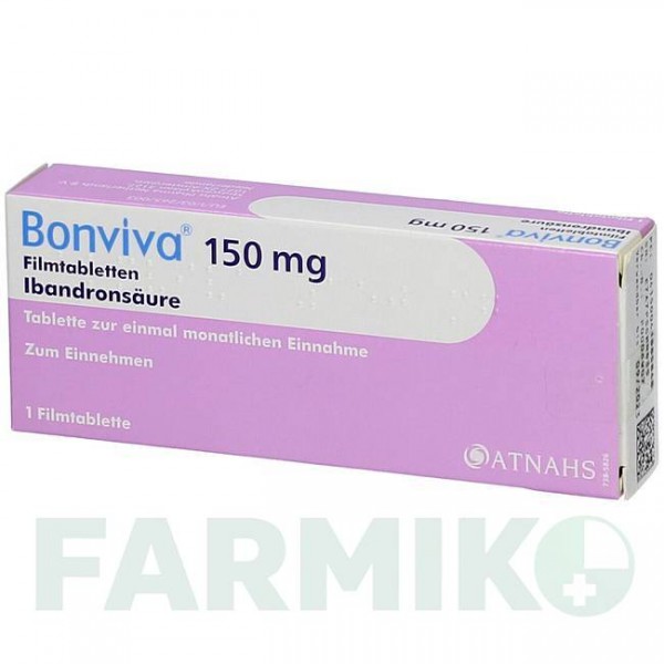 БОНВИВА (BONVIVA) 150 мг таблетки 1 шт - Ибандроновая кислота ATNAHS PHARMA