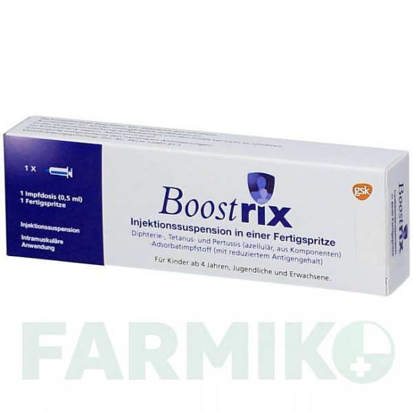 БУСТРИКС (BOOSTRIX) суспензия 10x0,5 мл - Коклюш антиген с токсоидами ORIFARM