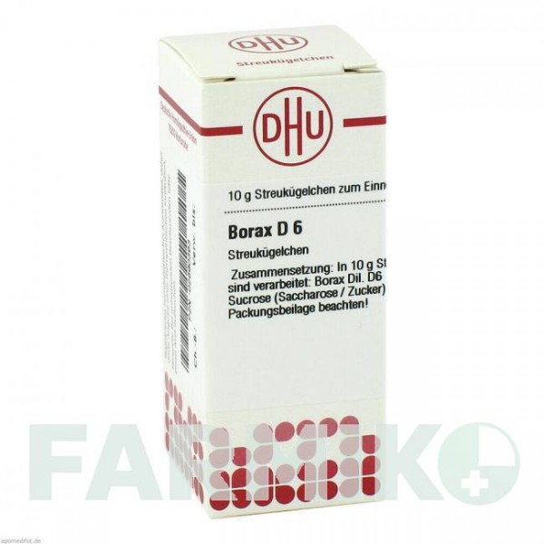 БОРАКС (BORAX) D 6 глобули 10 г - Гомеопатия DHU