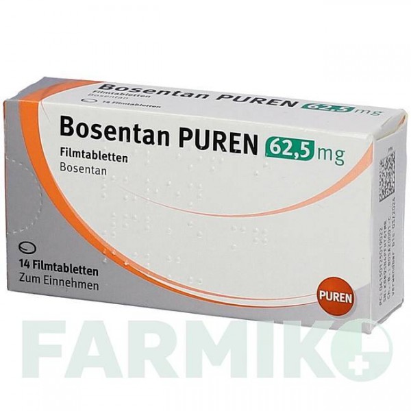 БОЗЕНТАН (BOSENTAN) 62,5 мг таблетки 14 шт - Бозентан PUREN PHARMA