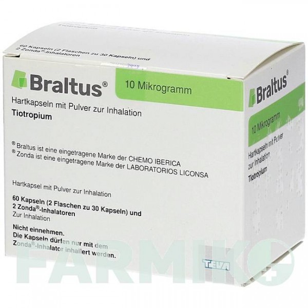 БРАЛТУС (BRALTUS) 10 мкг капсулы 60 шт - Тиотропия бромид KOHLPHARMA