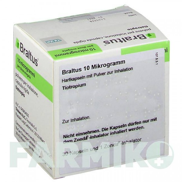 БРАЛТУС (BRALTUS) 10 мкг капсули 30 шт - Тіотропію бромід PB PHARMA