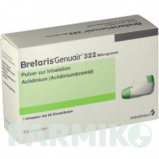 БРЕТАРИС (BRETARIS) 322 мкг 1 х 60 доз порошок 1 шт - Аклидиния бромид ASTRAZENECA