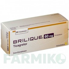БРИЛИК (BRILIQUE) 60 мг таблетки 60 шт - Тикагрелор ASTRAZENECA