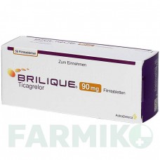 БРИЛИК (BRILIQUE) 90 мг таблетки 56 шт - Тикагрелор ASTRAZENECA
