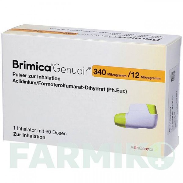 БРИМИКА (BRIMICA) 340 мкг/12 мкг 60 доз порошок 3 шт - Формотерол, Аклидиния бромид DOCPHARM