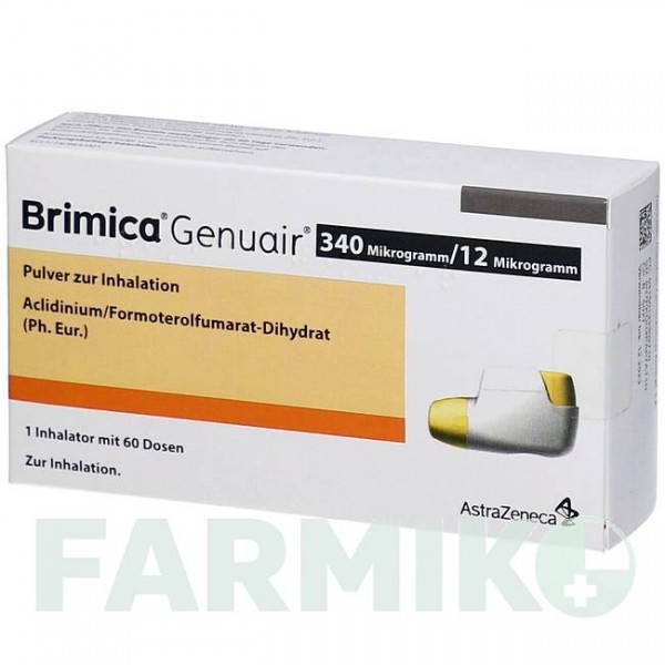 БРИМИКА (BRIMICA) 340 мкг/12 мкг 60 доз порошок 1 шт - Формотерол, Аклидиния бромид ORIFARM